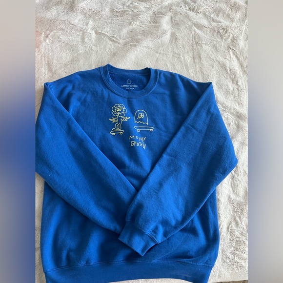 LONELY GHOST Sweaters - lonely ghost crew neck